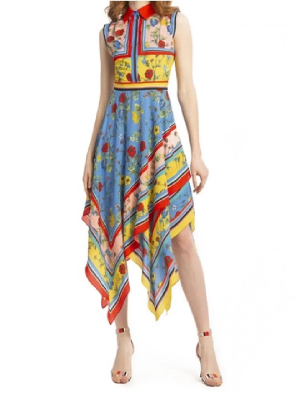 Alice + Olivia Farrah collared handkerchief dress - Picture 4 of 5